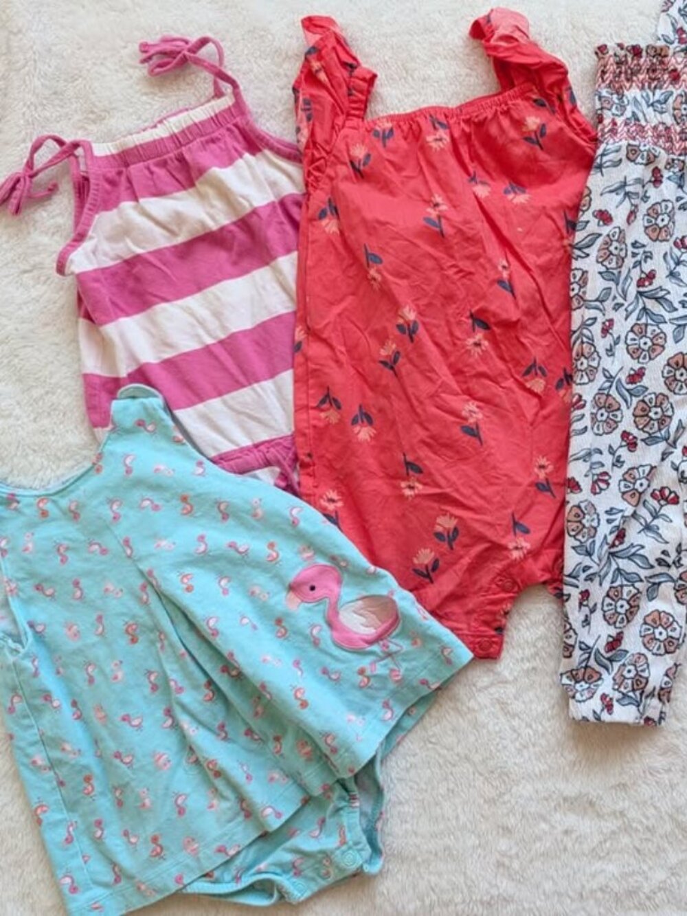 Various Brands & Sizes of Toddler Girl Outfits x 4 Size 12m+